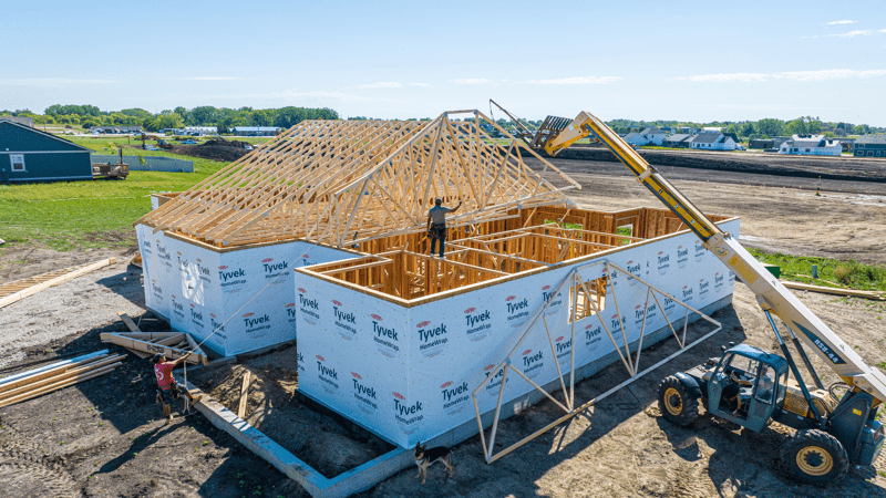 Home under construction in Central Iowa